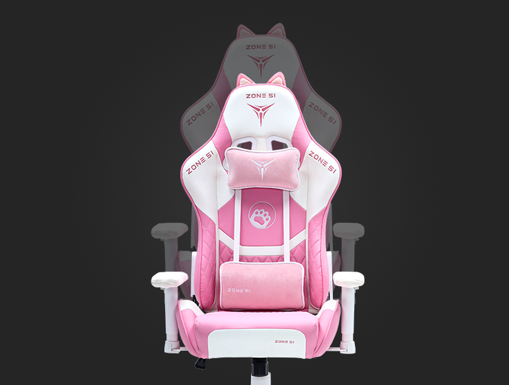 Игровое кресло ZONE 51 KITTY MEOW Edition Grey