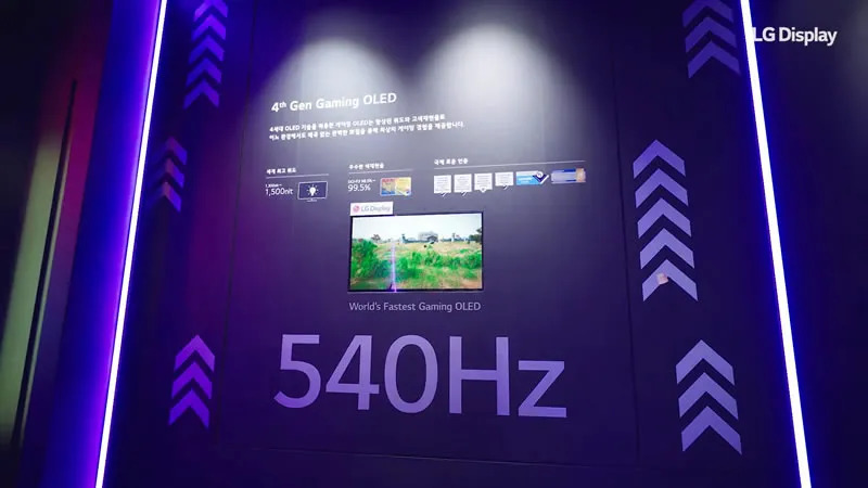 LG Display представила панель с разгоном до 720 Гц