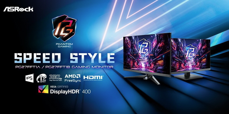 ASRock представила мониторы Phantom Gaming PG27FFT1A и PG27FFT1B