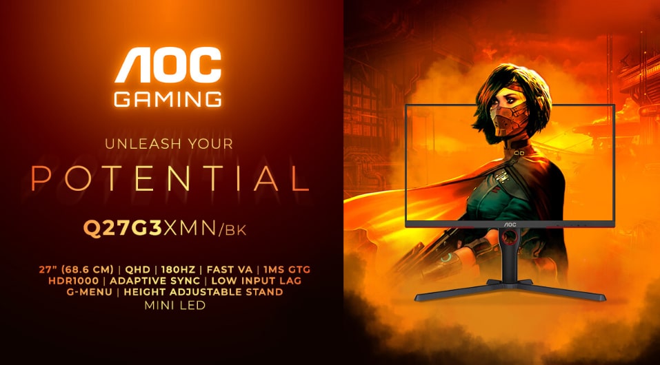Попытка наладить сбыт. AOC начала поставки модели Q27G3XMN на Mini-LED c Fast WQHD *VA