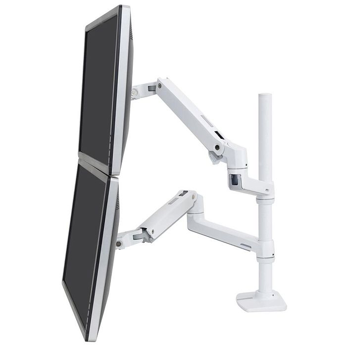 Кронштейн для мониторов Ergotron LX Dual Stacking Arm Tall Pole (45-509-216) - фото 1