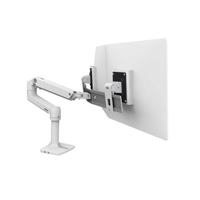 Настольный кронштейн Ergotron LX Desk Dual Direct Arm (white) (45-489-216) - фото 1