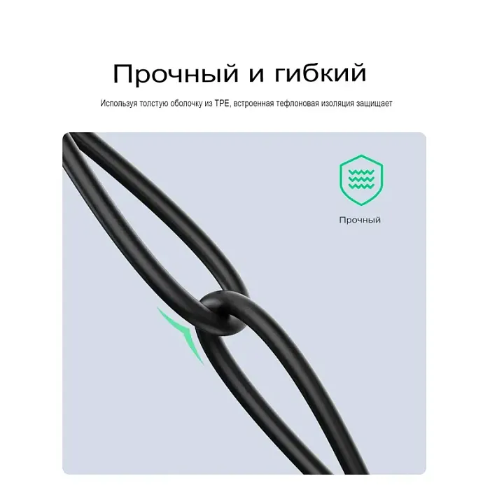 Кабель UGREEN Thunderbolt 4 Type-C, 0.8м, резиновое покрытие, черный (30389) - фото 4