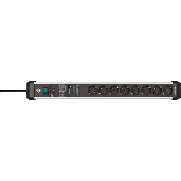 Сетевой фильтр Brennenstuhl Premium-Protect-Line 60 000 А 8 розеток, кабель 3 м., H05VV-F 3G1.5 черный 1391010800 - фото 2