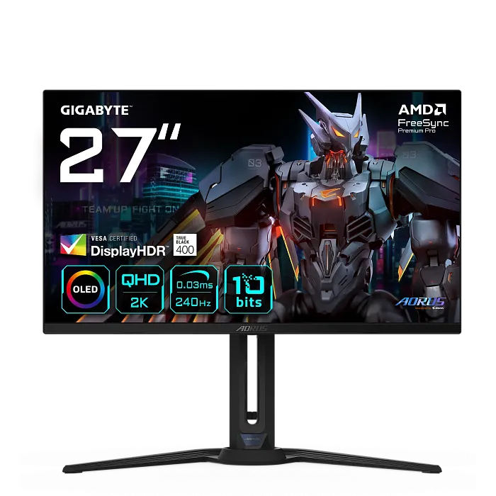 WQHD QD-OLED монитор Gigabyte AORUS FO27Q2 - фото 1