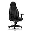 Игровое кресло Noblechairs ICON Black/Platinum White (NBL-ICN-PU-BPW) - фото 1