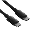 Кабель USB-C KEYRON (2м, 5А, Круглый, TPE оплетка, PC коннектора, черный) [KDCC5A0TA20RBGB] - фото 1