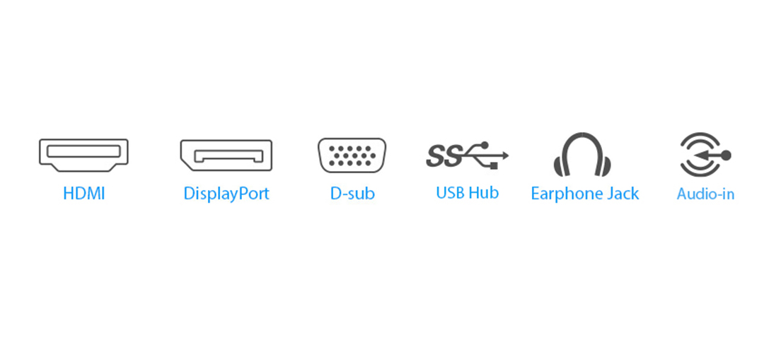 ASUS VA27DQSB-W: порты