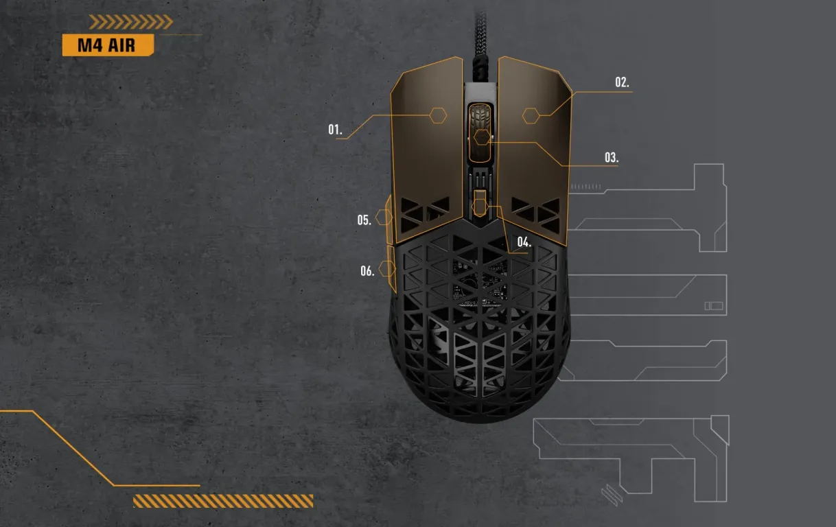 Игровая мышь ASUS TUF Gaming M4 Air