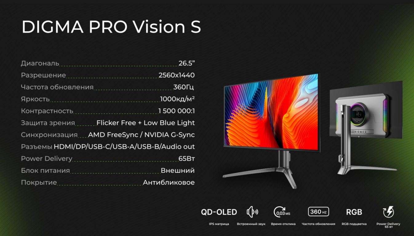 Монитор DIGMA PRO Vision S