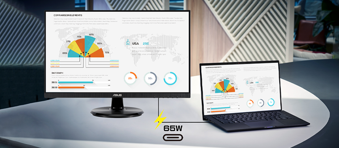 ASUS VA27DCP: порты