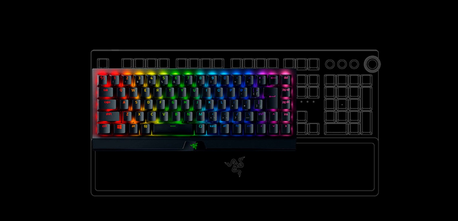 Игровая клавиатура Razer BlackWidow V3 Mini HyperSpeed (Yellow Switch)