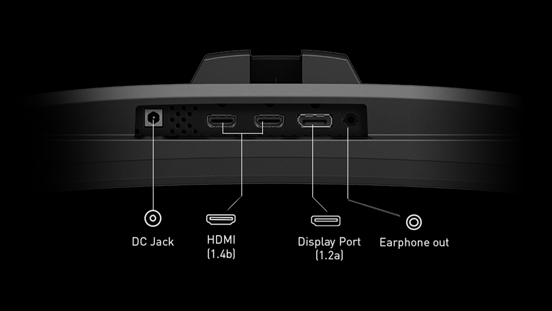 Порты и слоты монитора MSI G27C4 E2