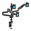 ONKRON кронштейн (держатель) для трех мониторов 13"-32" дюймов настольный, черный G280 (G280-B) - фото 1