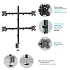ONKRON кронштейн для четырех мониторов 13"-32" настольный, чёрный D421E (D421E-B) - фото 7